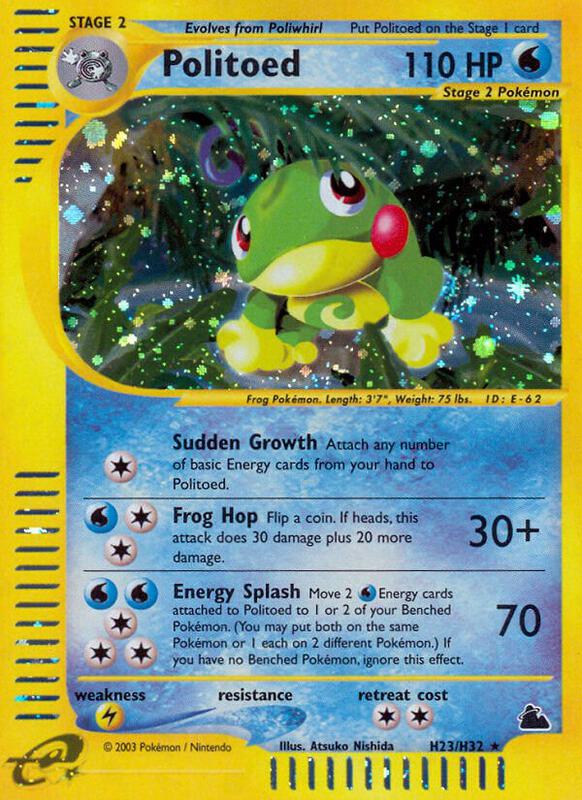 Politoed (H23) Pokemon card from Skyridge