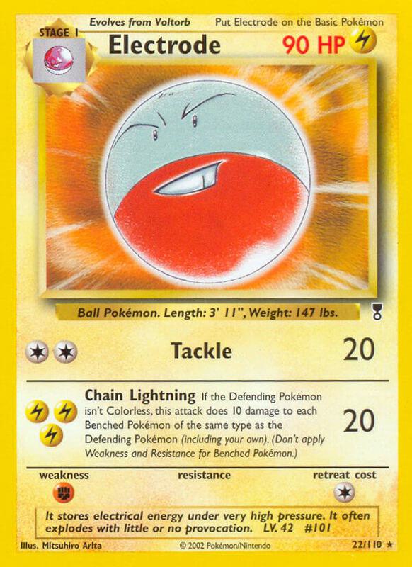 Electrode Pokemon card from Legendary Collection