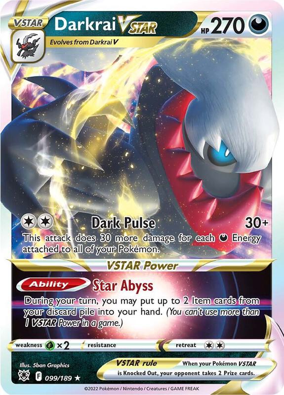 Darkrai VSTAR Pokemon card from SWSH10: Astral Radiance