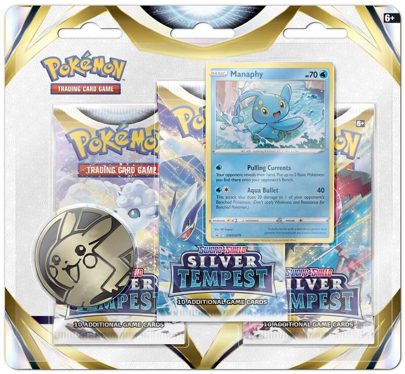 Silver Tempest 3 Pack Blister [Manaphy] Pokemon card from SWSH12: Silver