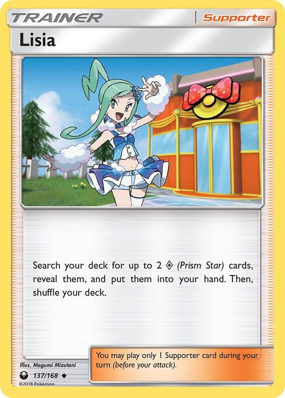 Lisia Pokemon card from SM - Celestial Storm