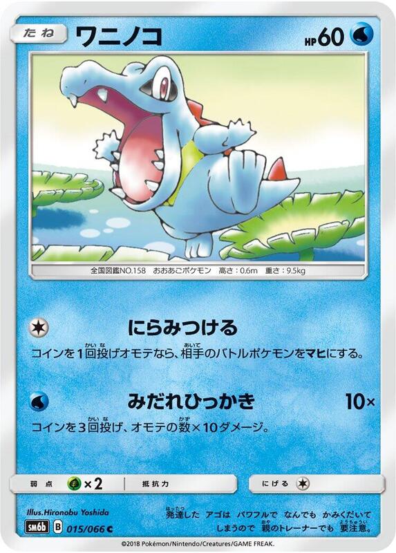 Totodile (Japanese) Pokemon card from SM6b: Champion Road