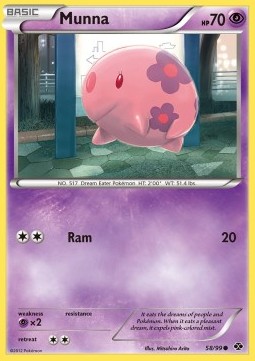 Munna Pokemon card from Next Destinies