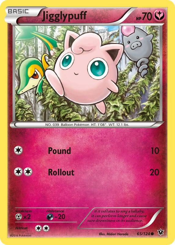 Jigglypuff Pokemon card from XY - Fates Collide