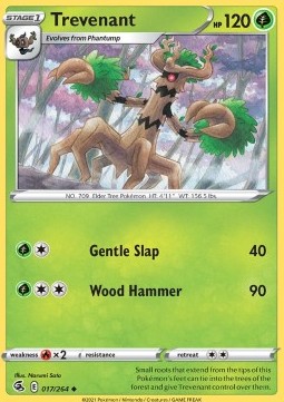 Trevenant Pokemon card from Fusion Strike
