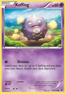 Koffing Pokemon card from Fates Collide