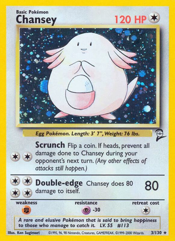 Chansey Pokemon card from Base Set 2