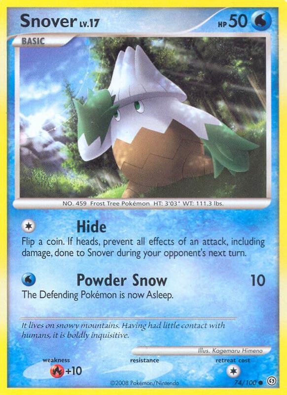 Snover Pokemon card from Stormfront