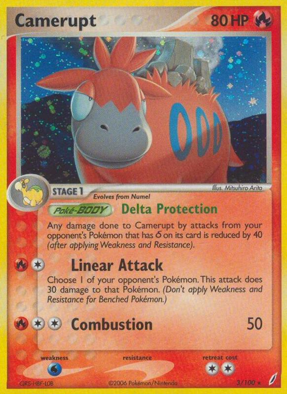 Camerupt Pokemon card from Crystal Guardians