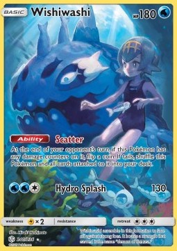 Wishiwashi Pokemon card from Cosmic Eclipse