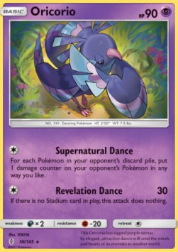 Oricorio Pokemon card from Guardians Rising