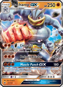 Machamp GX Pokemon card from Burning Shadows