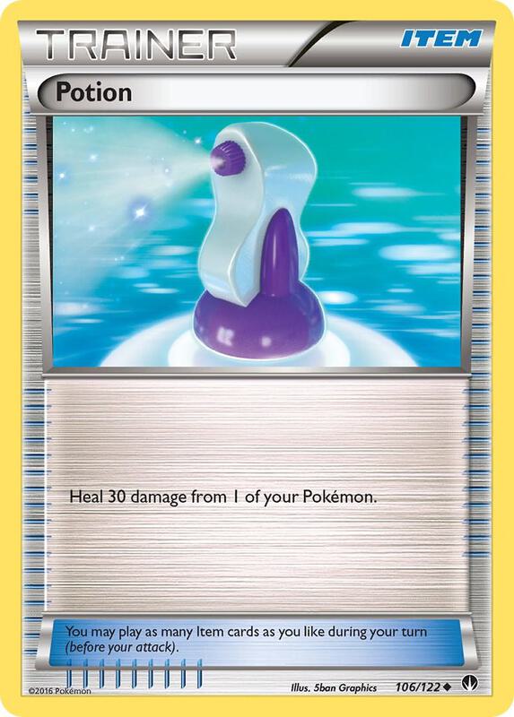 Potion Pokemon card from XY - BREAKpoint
