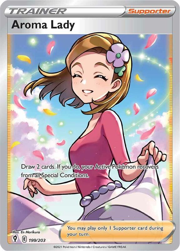 Aroma Lady (Full Art) Pokemon card from SWSH07: Evolving Skies