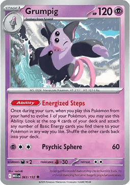 Grumpig (Holo) Pokemon card from Mega Evolution