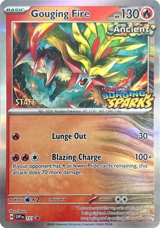 Gouging Fire - 151 (Staff) Pokemon card from SV: