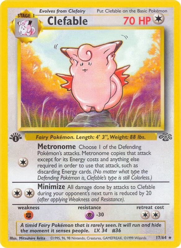 Clefable (17) Pokemon card from Jungle