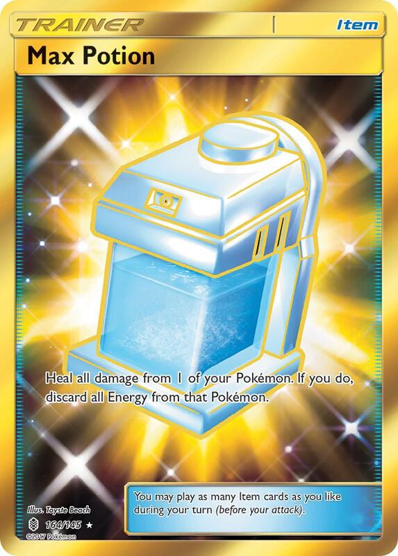 Max Potion (Secret) Pokemon card from SM - Guardians Rising