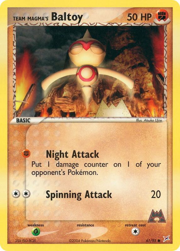Team Magma's Baltoy Pokemon card from Team Magma vs Team Aqua