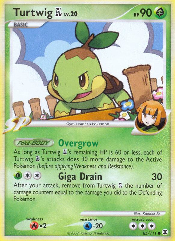 Turtwig GL Pokemon card from Rising Rivals