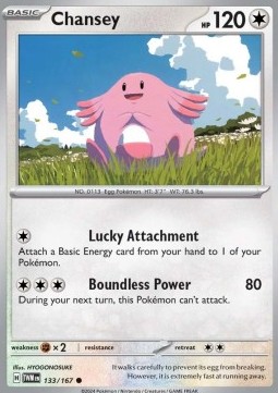 Chansey Pokemon card from Twilight Masquerade