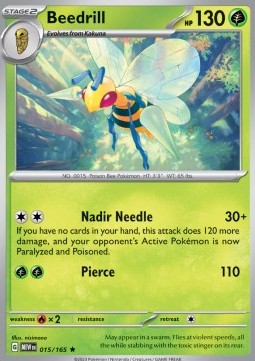 Beedrill Pokemon card from 151