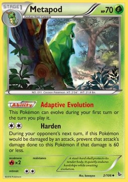 Metapod Pokemon card from Flashfire
