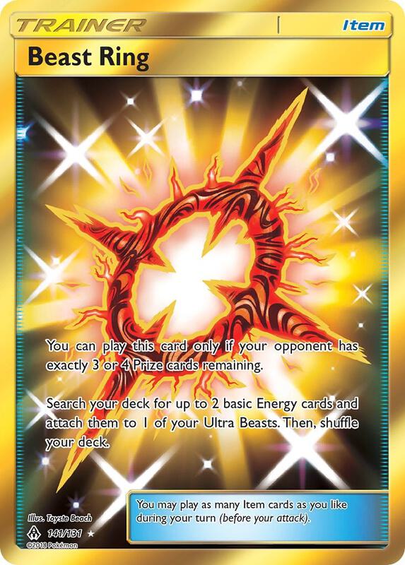 Beast Ring (Secret) Pokemon card from SM - Forbidden Light