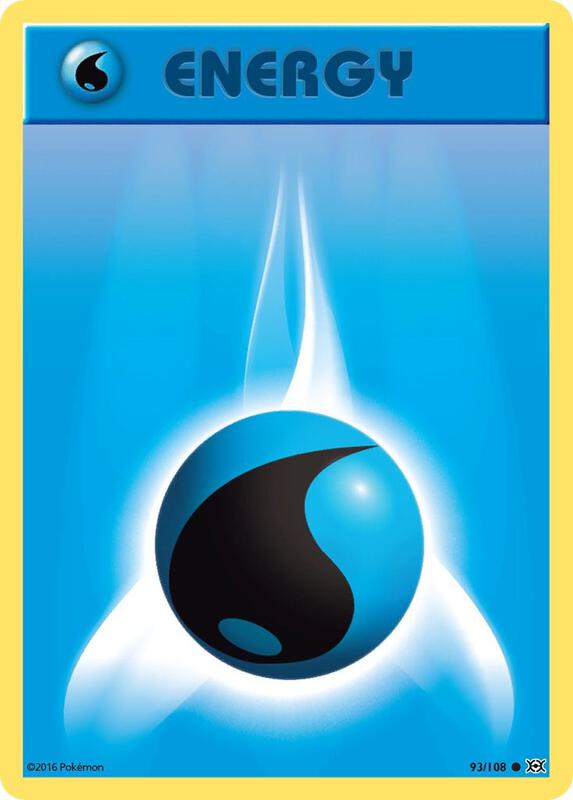 Water Energy Pokemon card from XY - Evolutions