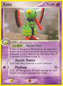 Xatu Pokemon card from EX Deoxys