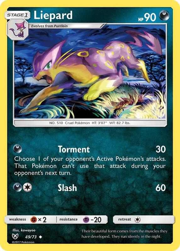 Liepard Pokemon card from Shining Legends