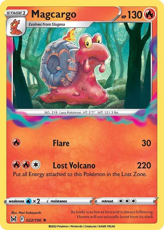 Magcargo Pokemon card from SWSH11: Lost Origin