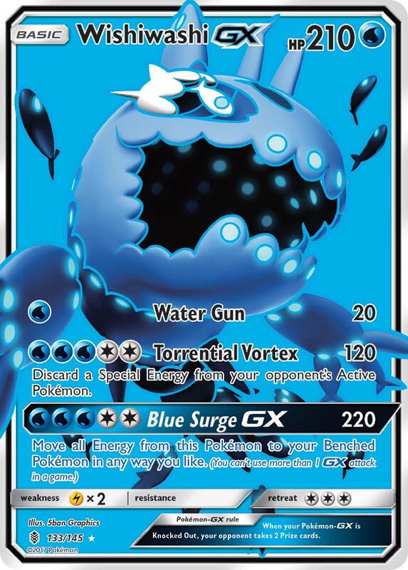 Wishiwashi GX (Full Art) Pokemon card from SM - Guardians Rising