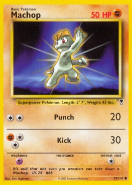 Machop Pokemon card from Legendary Collection
