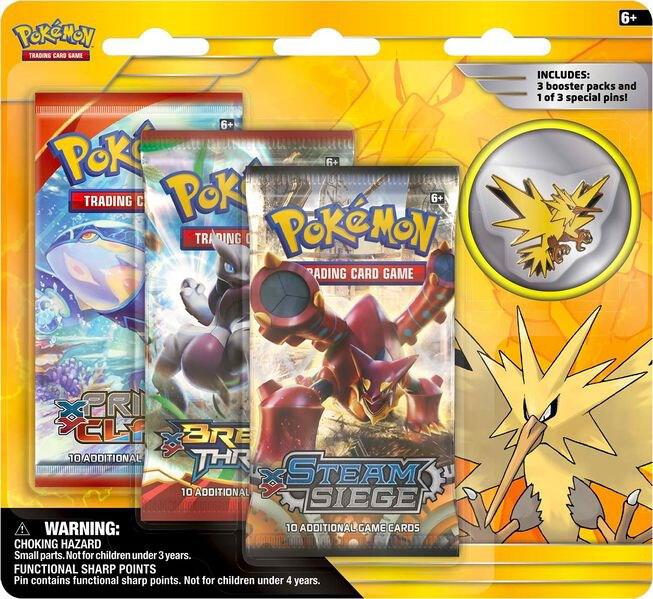 Legendary Birds Pin 3 Pack Blister [Zapdos Pin] Pokemon card from TCG: Tempest