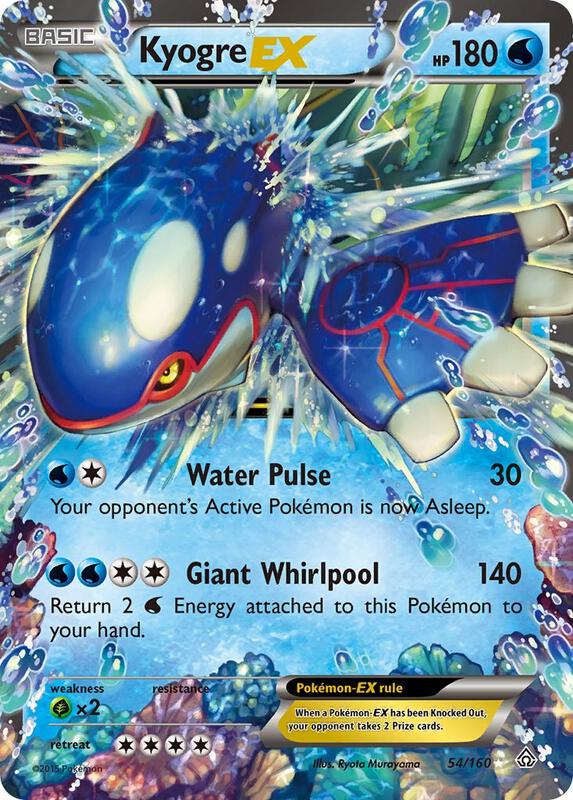 Kyogre EX Pokemon card from XY - Primal Clash
