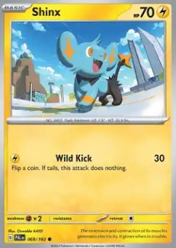 Shinx Pokemon card from Paldea Evolved