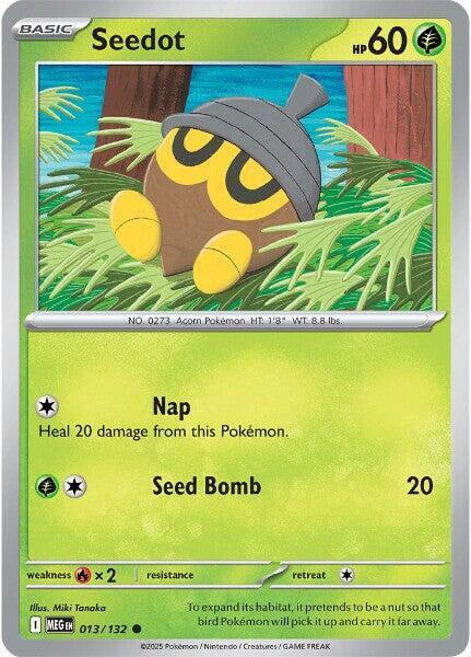 Seedot Pokemon card from ME01: Mega Evolution