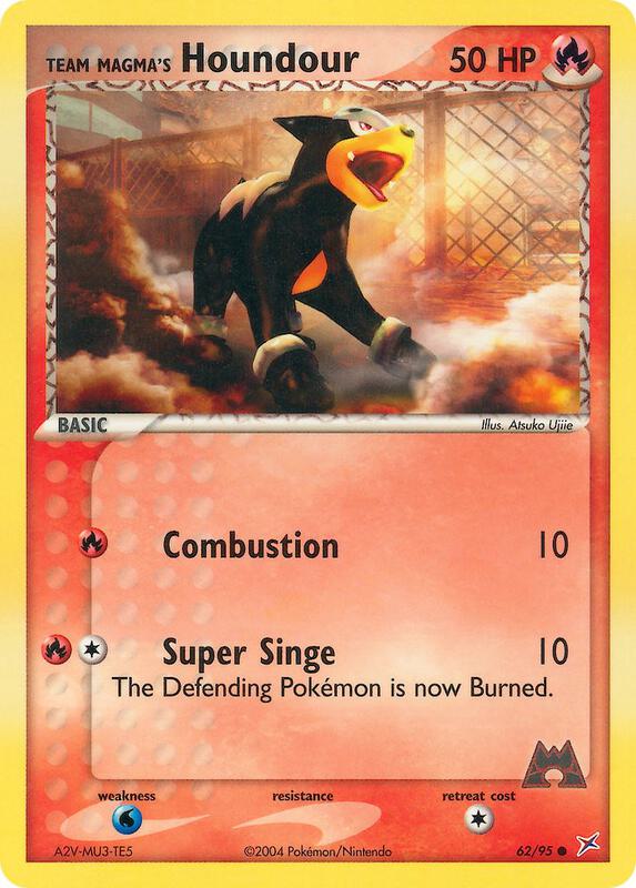 Team Magma's Houndour Pokemon card from Team Magma vs Team Aqua