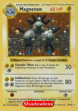 Magneton Pokemon card from Base Set