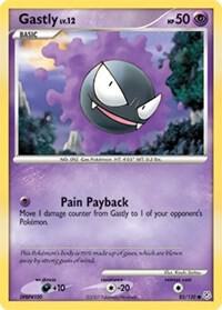 Gastly Pokemon card from Diamond and Pearl