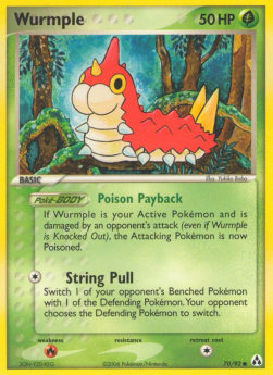 Wurmple Pokemon card from EX Legend Maker