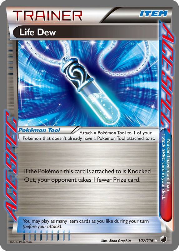 Life Dew Pokemon card from Plasma Freeze