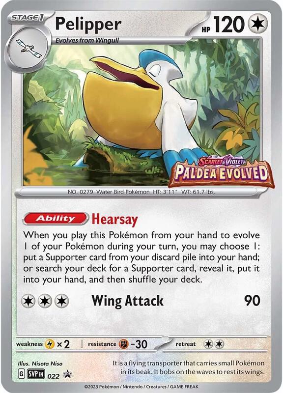 Pelipper - 022 (Prerelease) Pokemon card from SV:
