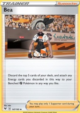 Bea Pokemon card from Vivid Voltage