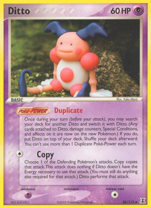 Ditto Pokemon card from Delta Species