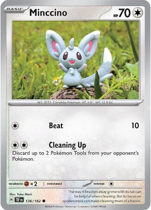 Minccino Pokemon card from SV05: Temporal Forces