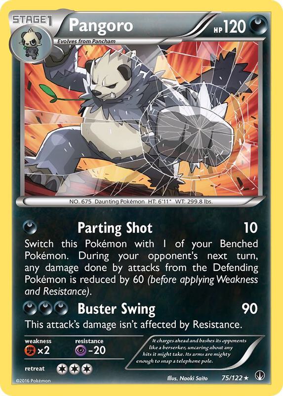 Pangoro Pokemon card from XY - BREAKpoint