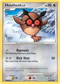 Hoothoot Pokemon card from Diamond and Pearl