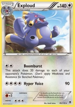 Exploud Pokemon card from Phantom Forces